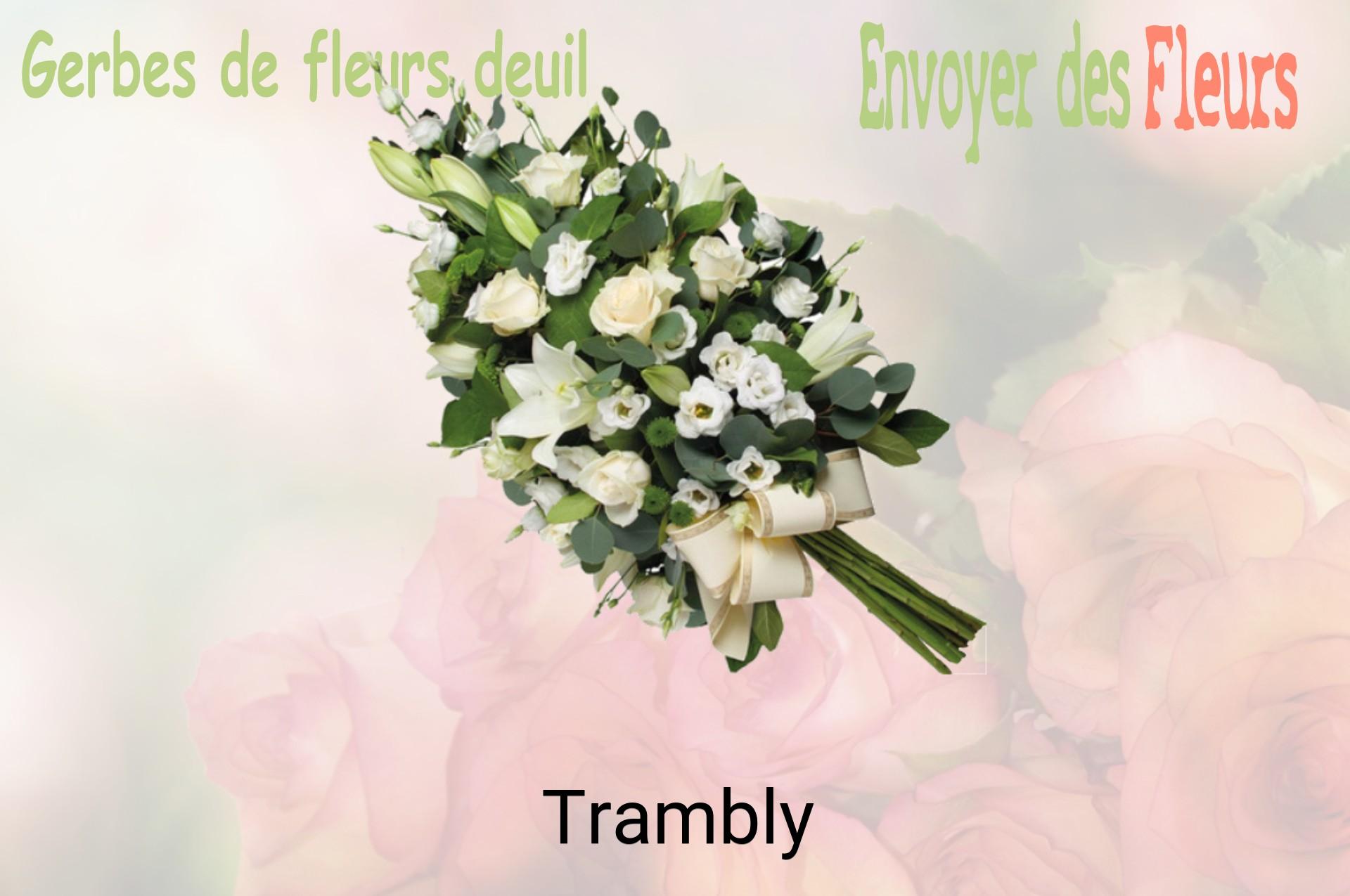 Gerbe de fleurs de deuil livrée à Trambly